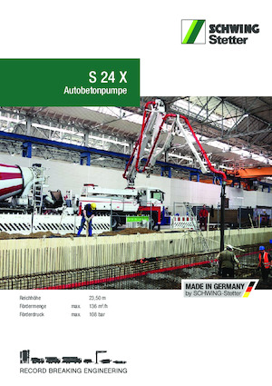 Pompa do betonu mocowana na ciężarówce SCHWING-Stetter S 24 X