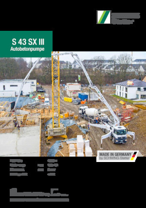 Pompa do betonu mocowana na ciężarówce SCHWING-Stetter S 43 SX III