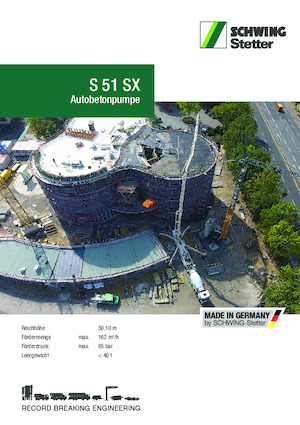 Pompa do betonu mocowana na ciężarówce SCHWING-Stetter S 51 SX