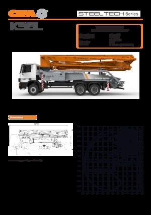 Pompa do betonu mocowana na ciężarówce CIFA K38L