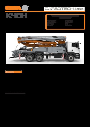 Pompa do betonu mocowana na ciężarówce CIFA K40H