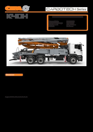 Pompa do betonu mocowana na ciężarówce CIFA K40H