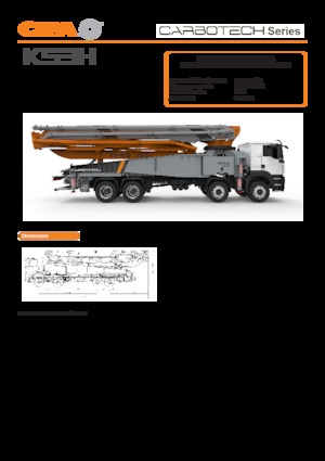 Pompa do betonu mocowana na ciężarówce CIFA K53H