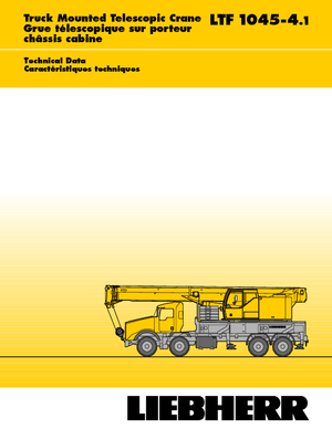 Żurawie teleskopowe mocowane na ciężarówce Liebherr LTF 1045-4.1