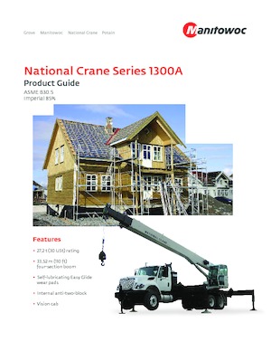 Żurawie teleskopowe mocowane na ciężarówce National Crane 1300A