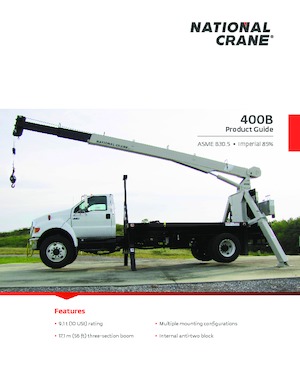 Żurawie teleskopowe mocowane na ciężarówce National Crane 400B