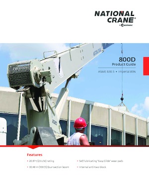 Żurawie teleskopowe mocowane na ciężarówce National Crane 800D