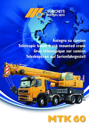 Żurawie teleskopowe mocowane na ciężarówce Marchetti MTK 60