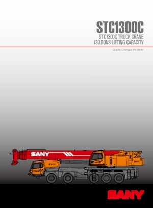 Żurawie teleskopowe mocowane na ciężarówce Sany STC1300C
