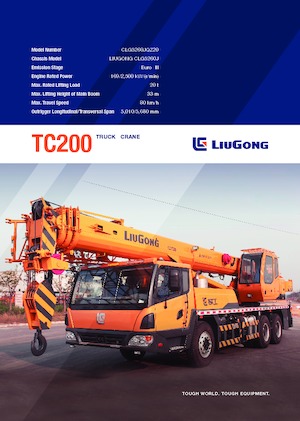 Żurawie teleskopowe mocowane na ciężarówce Liugong TC200