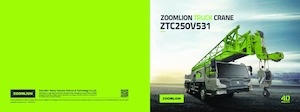 Żurawie teleskopowe mocowane na ciężarówce Zoomlion ZTC250V531
