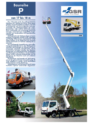 Platformy robocze na wysięgniku przegubowym mocowane na ciężarówce GSR E 180 P Comfort