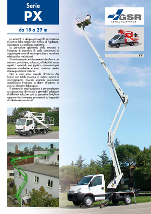 Platformy robocze na wysięgniku przegubowym mocowane na ciężarówce GSR E 180 PX Comfort