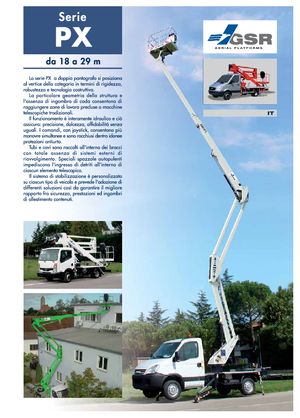 Platformy robocze na wysięgniku przegubowym mocowane na ciężarówce GSR E 180 PX Basic