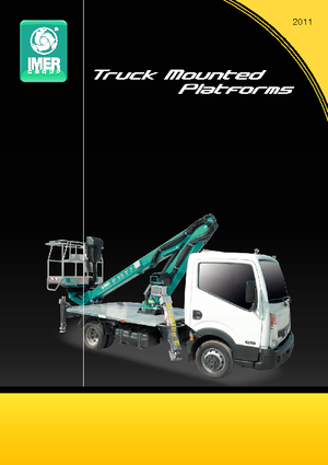 Platformy robocze na wysięgniku przegubowym mocowane na ciężarówce Imer P 23 AS 11