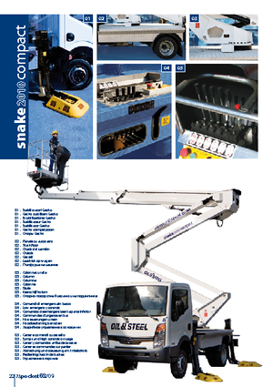 Platformy robocze na wysięgniku przegubowym mocowane na ciężarówce Oil & Steel Snake 2010 Compact RE