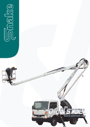 Platformy robocze na wysięgniku przegubowym mocowane na ciężarówce Oil & Steel Snake 2112 smart