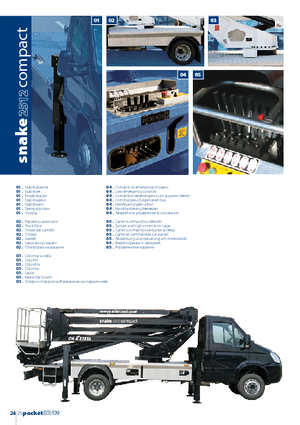 Platformy robocze na wysięgniku przegubowym mocowane na ciężarówce Oil & Steel Snake 2512 Compact