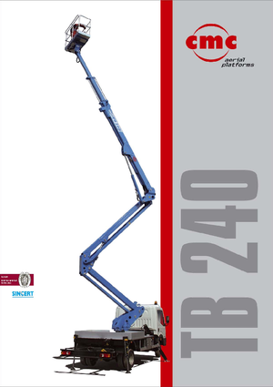 Platformy robocze na wysięgniku przegubowym mocowane na ciężarówce CMC TB240