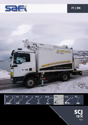 Platformy robocze na wysięgniku teleskopowym mocowane na ciężarówce Safi SCJ 18