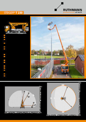 Platformy robocze na wysięgniku teleskopowym mocowane na ciężarówce Ruthmann STEIGER T 230 XS