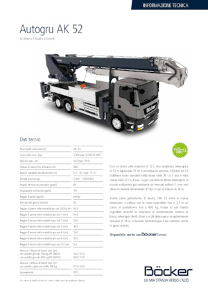 Żurawie teleskopowe mocowane na ciężarówce Böcker AK 52