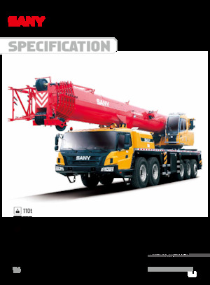 Żurawie teleskopowe mocowane na ciężarówce Sany STC1100T7-1