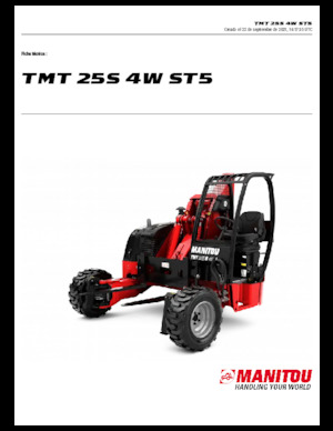 Wózki widłowe teleskopowe mocowane na ciężarówce Manitou TMT 25 S 4W