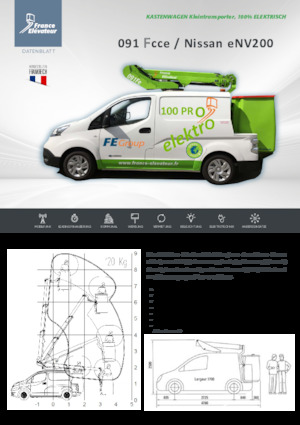 Platformy robocze na wysięgniku teleskopowym mocowane na ciężarówce France Elévateur 091 Fcce