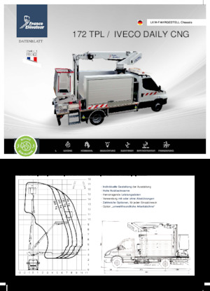 Platformy robocze na wysięgniku teleskopowym mocowane na ciężarówce France Elévateur 172 TPL CNG