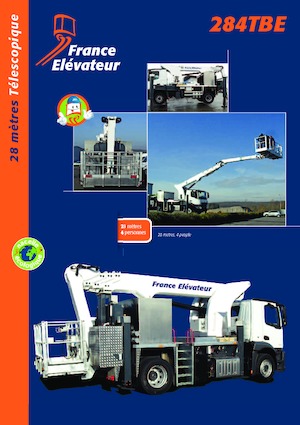 Platformy robocze na wysięgniku teleskopowym mocowane na ciężarówce France Elévateur 284 TBE