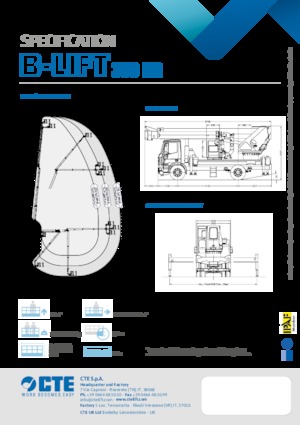 Platformy robocze na wysięgniku teleskopowym mocowane na ciężarówce CTE B-Lift 390 HR