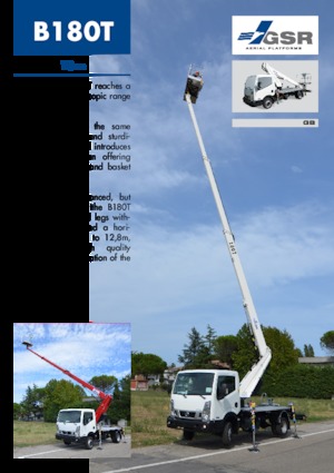 Platformy robocze na wysięgniku teleskopowym mocowane na ciężarówce GSR B180T Comfort X 