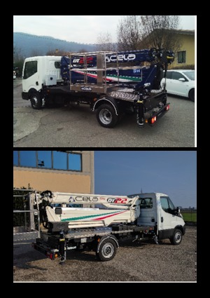 Platformy robocze na wysięgniku teleskopowym mocowane na ciężarówce CELA DT22