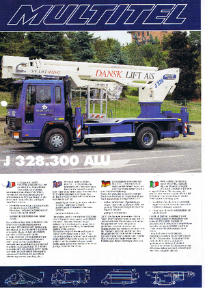 Platformy robocze na wysięgniku teleskopowym mocowane na ciężarówce Pagliero J 328.200 Alu