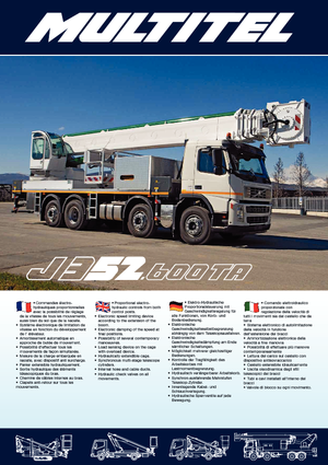 Platformy robocze na wysięgniku teleskopowym mocowane na ciężarówce Multitel J 352.600