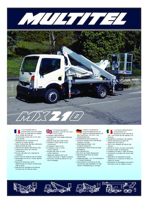 Platformy robocze na wysięgniku przegubowym mocowane na ciężarówce Multitel MX 210