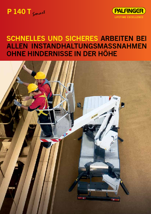 Platformy robocze na wysięgniku teleskopowym mocowane na ciężarówce Palfinger P 140 T