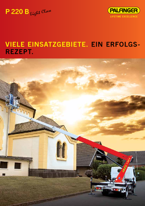 Platformy robocze na wysięgniku teleskopowym mocowane na ciężarówce Palfinger P220B