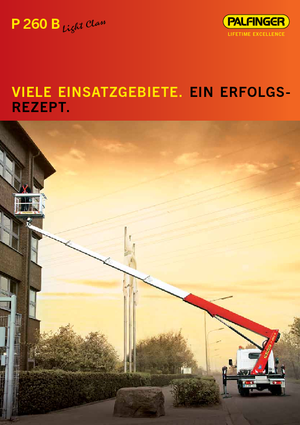 Platformy robocze na wysięgniku teleskopowym mocowane na ciężarówce Palfinger P260B