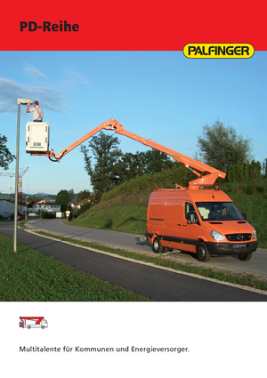 Platformy robocze na wysięgniku teleskopowym mocowane na ciężarówce Palfinger PD 182 V