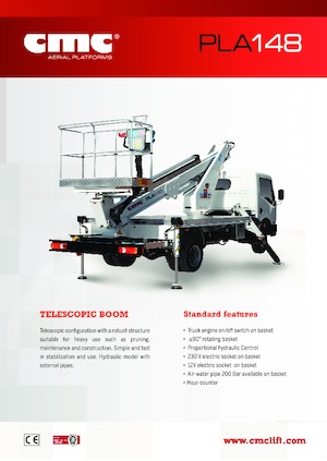 Platformy robocze na wysięgniku teleskopowym mocowane na ciężarówce CMC PLA148