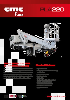 Platformy robocze na wysięgniku teleskopowym mocowane na ciężarówce CMC PLA220