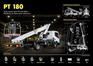 Platformy robocze na wysięgniku teleskopowym mocowane na ciężarówce ISOLI PT180