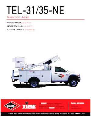 Platformy robocze na wysięgniku teleskopowym mocowane na ciężarówce Versalift TEL-31-NE