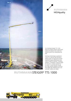 Platformy robocze na wysięgniku teleskopowym mocowane na ciężarówce Ruthmann TK 145 (Fa.)