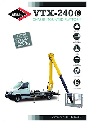 Platformy robocze na wysięgniku teleskopowym mocowane na ciężarówce Versalift VTX-240 