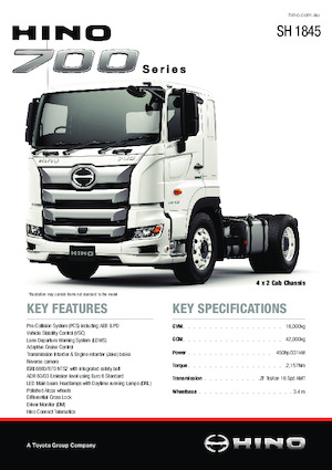 Ciągniki siodłowe Hino 700 SH 1845 4x2