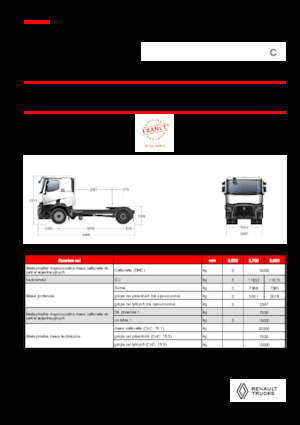 Ciągniki siodłowe Renault C T4X2 OFF ROAD 11L E6