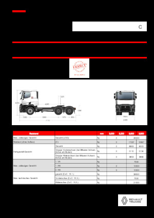 Ciągniki siodłowe Renault C T6X4 11L E6